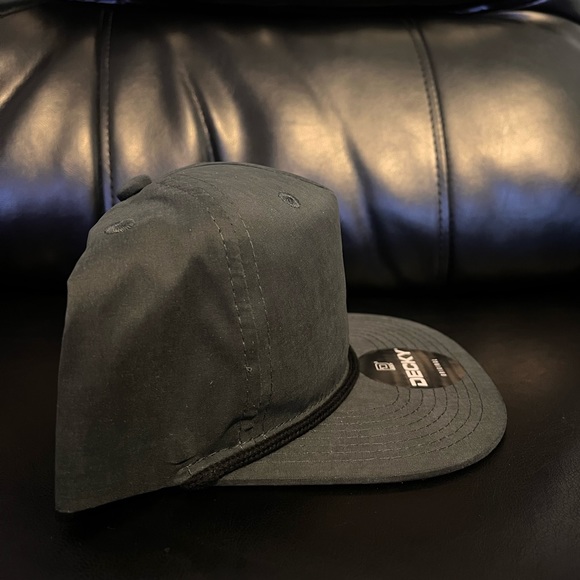 Decky 6032 5 Panel High Profile Relaxed Cotton Blend Rope Hat SnapBack- Charcoal - Picture 2 of 5